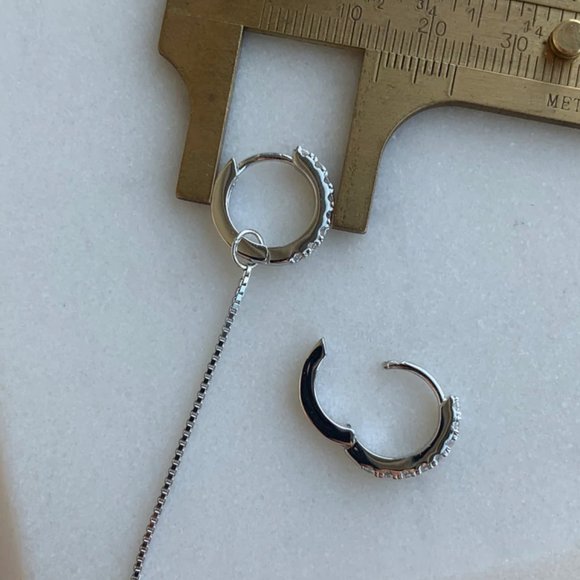 hoop chain earrings - Picture 8 of 8